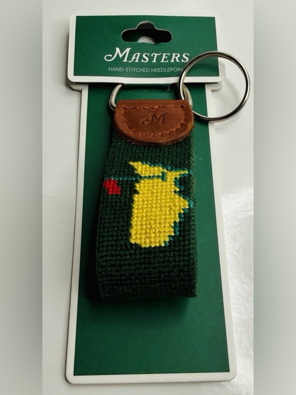 2026 Masters Tournament Hand-Stitched Needlepoint Key fob!!🔥🔥🔥
